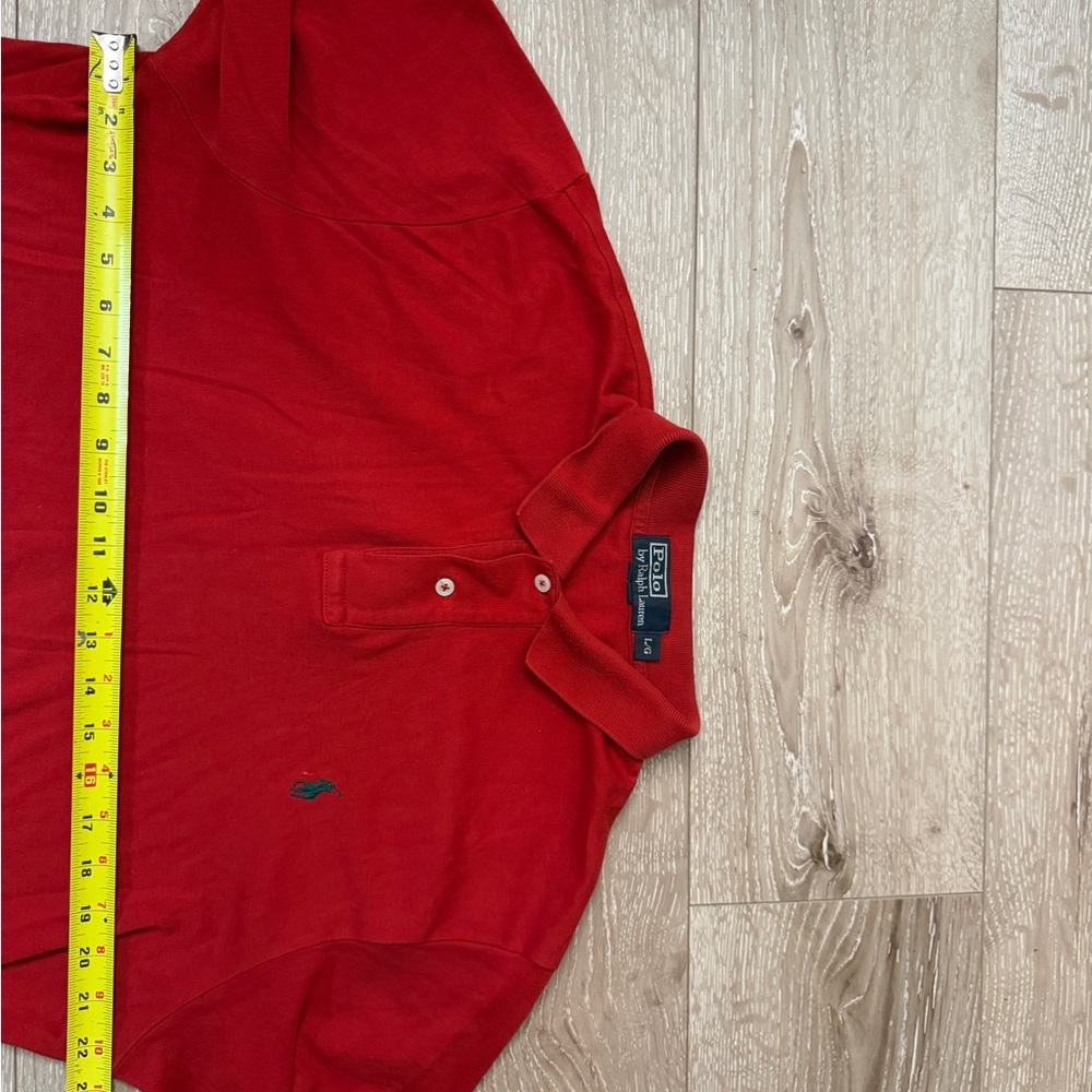Ralph Lauren Men's Red Long-Sleeve Polo Shirt with Embroidered Pony - Picture 5 of 7